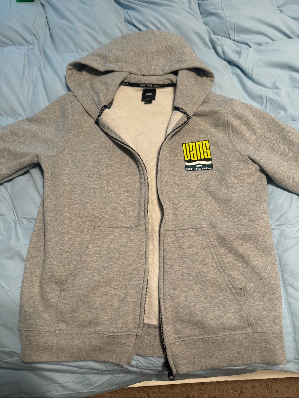 Vans Gray Off the Wall Zip Hoodie